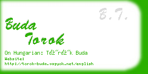 buda torok business card